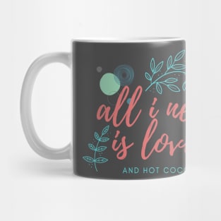 Text with blue branches adn dots Mug